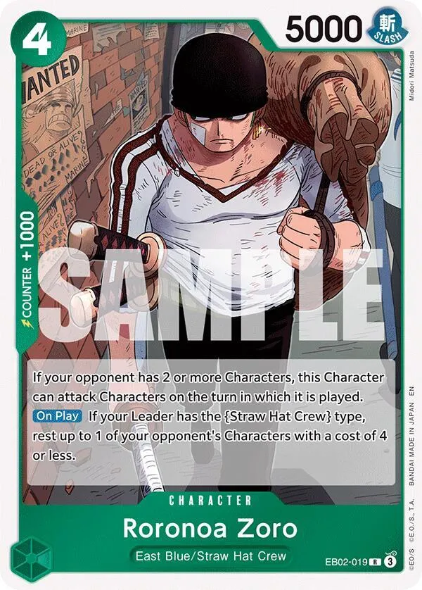 Roronoa Zoro — Extra Booster: Anime 25th Collection — One Piece Card Game