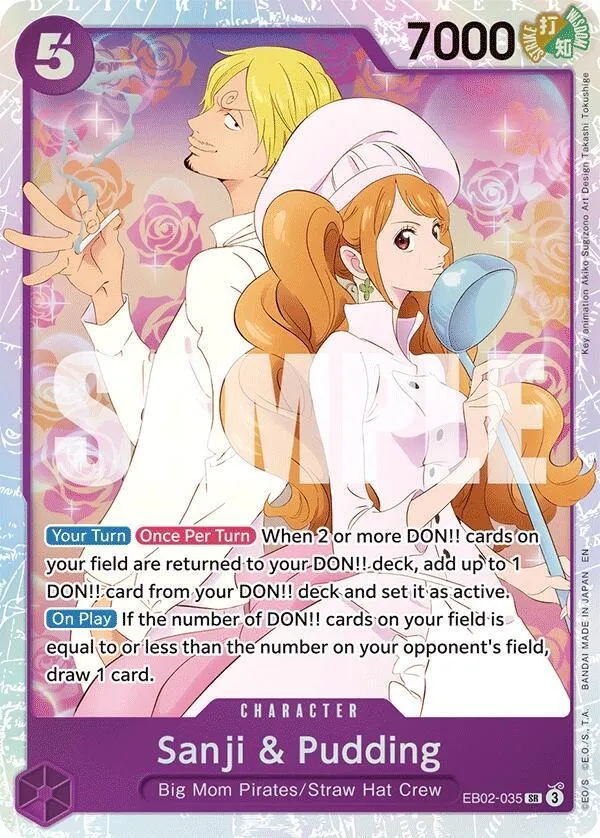 Sanji & Pudding — Extra Booster: Anime 25th Collection — One Piece Card Game