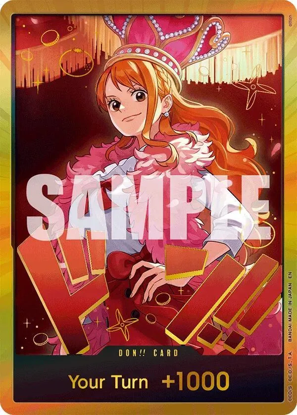 DON!! Card (Nami) (Gold) — Extra Booster: One Piece Heroines Edition — One Piece Card Game