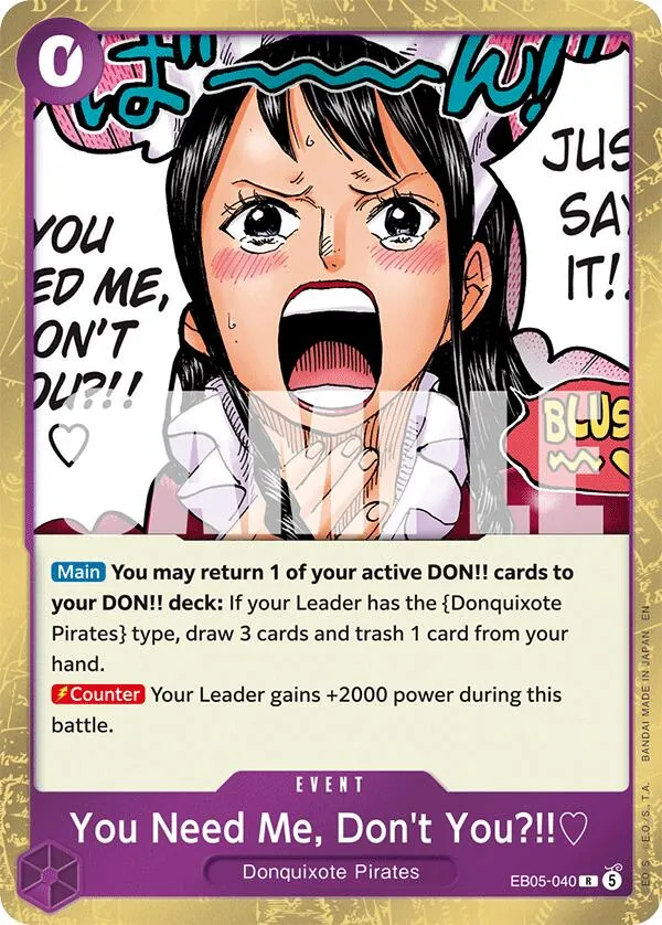 You Need Me, Don't You?!! from Extra Booster: One Piece Heroines Edition Vol. 2 - One Piece Card Game