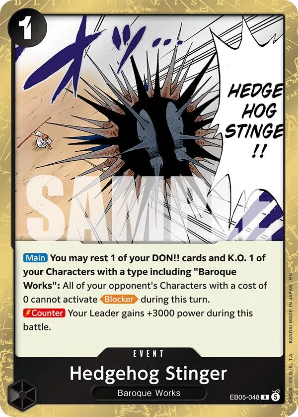 Hedgehog Stinger — Extra Booster: One Piece Heroines Edition Vol. 2 — One Piece Card Game
