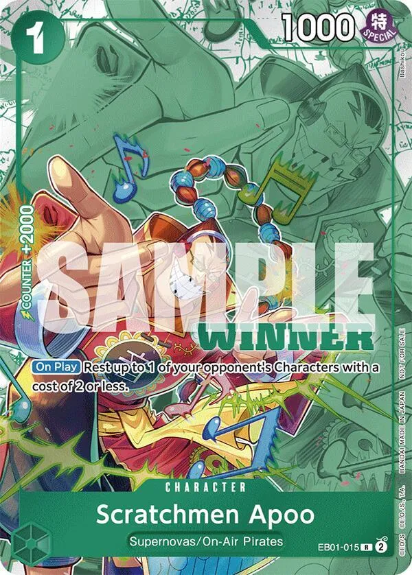 Scratchmen Apoo (Winner Pack 2025 Vol. 2) — One Piece Promotion Cards — One Piece Card Game