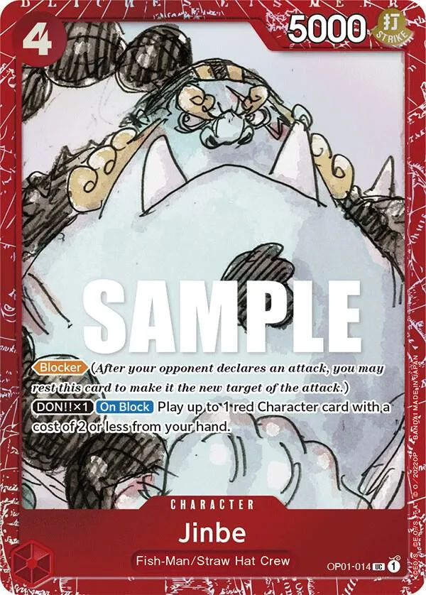 Jinbe (Premium Card Collection -ONE PIECE FILM RED Edition-) — One Piece Promotion Cards — One Piece Card Game