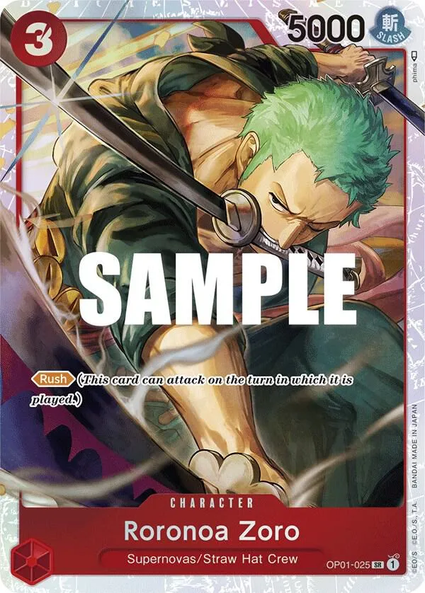 Roronoa Zoro - OP01-025 (Ultra Deck: The Three Captains) — One Piece Promotion Cards — One Piece Card Game