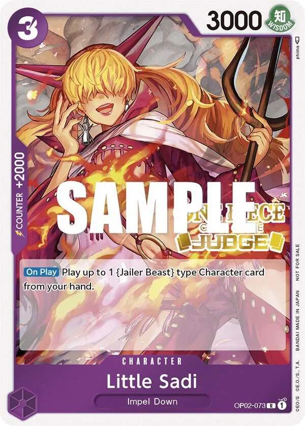 Little Sadi (Judge) — One Piece Promotion Cards — One Piece Card Game