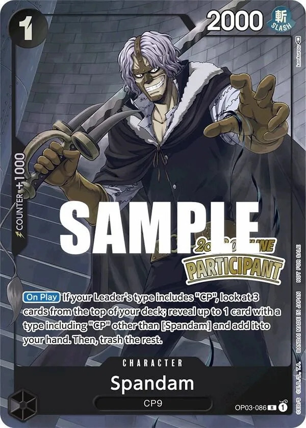 Spandam (Offline Regional 2023) [Participant] — One Piece Promotion Cards — One Piece Card Game