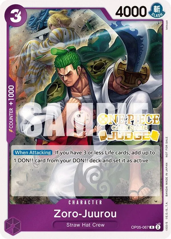 Zoro-Juurou (Judge Pack Vol. 3) — One Piece Promotion Cards — One Piece Card Game