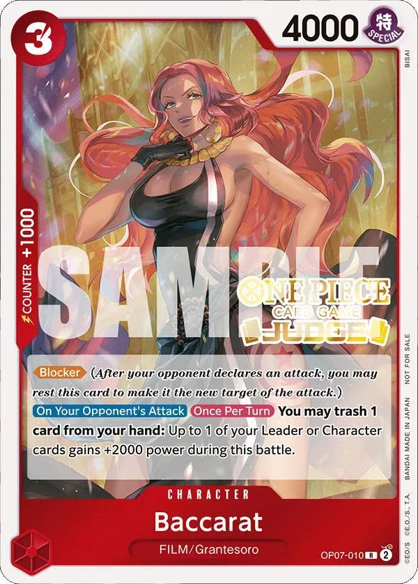 Baccarat (Judge Pack Vol. 4) — One Piece Promotion Cards — One Piece Card Game
