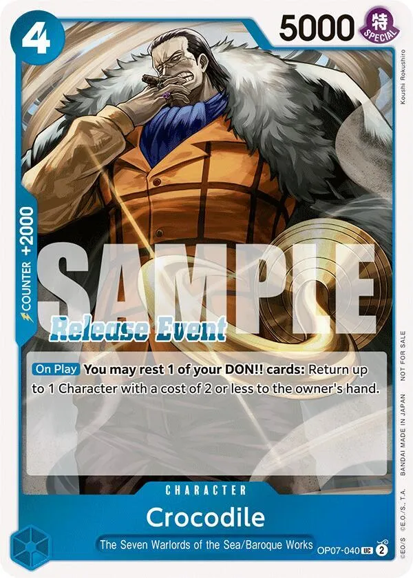 Crocodile (ST15 - ST20 Release Event Winner Pack) — One Piece Promotion Cards — One Piece Card Game