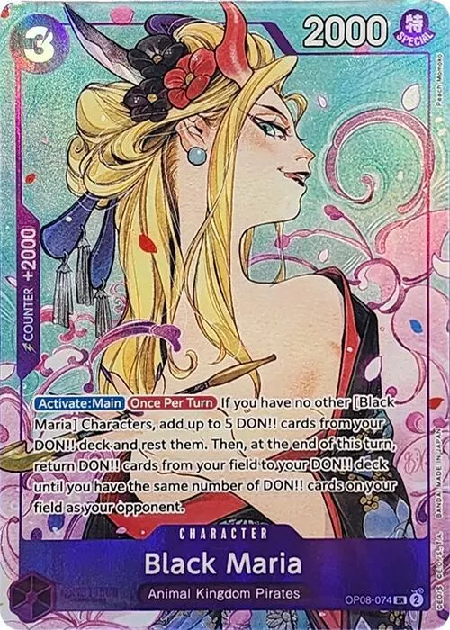 Black Maria (Illustration Box Vol.2) (Textured) — One Piece Promotion Cards — One Piece Card Game