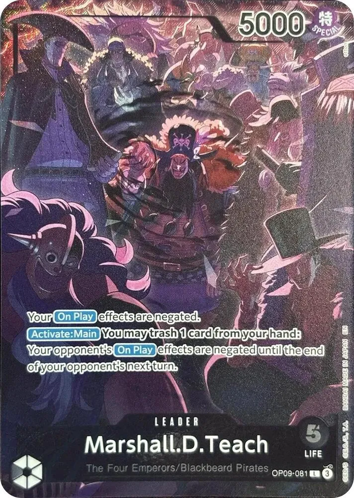 Marshall.D.Teach (English Version 2nd Anniversary Set) — One Piece Promotion Cards — One Piece Card Game