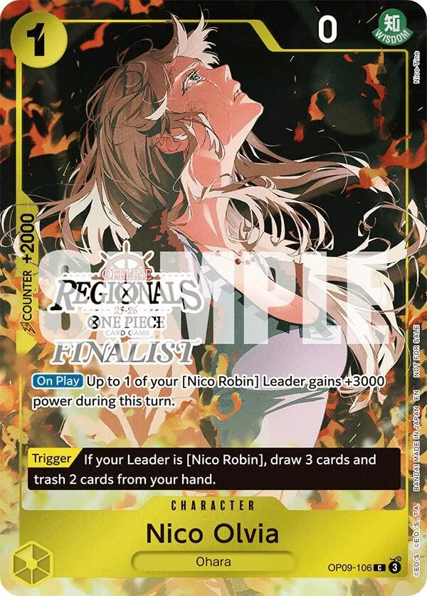 Nico Olvia (Offline Regional Finalist Card Set 2025 Vol.1) — One Piece Promotion Cards — One Piece Card Game