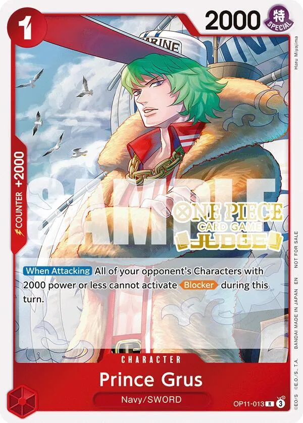 Prince Grus (Judge Pack Vol. 7) — One Piece Promotion Cards — One Piece Card Game