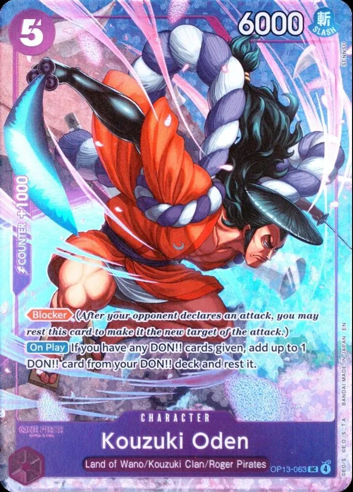 Kouzuki Oden (Premium Card Collection -Best Selection Vol. 5-) — One Piece Promotion Cards — One Piece Card Game