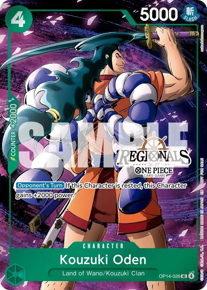 Kouzuki Oden (Regional Participation Pack 2026 Vol.2) — One Piece Promotion Cards — One Piece Card Game