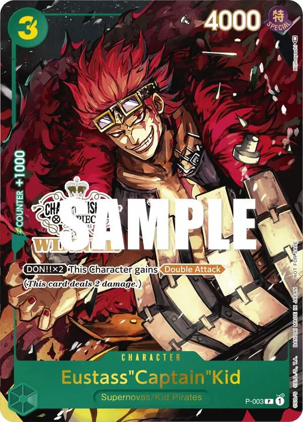 Eustass"Captain"Kid (Store Championship Vol. 2 Winner) — One Piece Promotion Cards — One Piece Card Game
