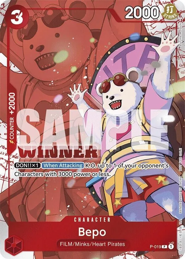 Bepo (Winner Pack Vol. 7) — One Piece Promotion Cards — One Piece Card Game