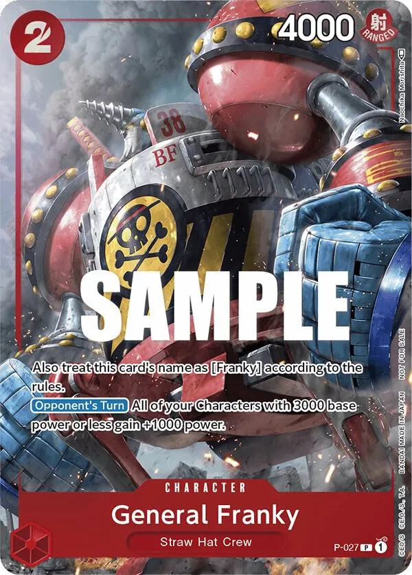 General Franky (Event Pack Vol. 2) — One Piece Promotion Cards — One Piece Card Game