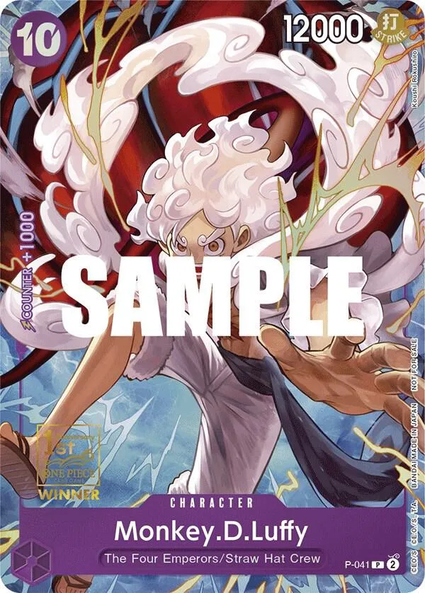 Monkey.D.Luffy (041) (1st Anniversary Tournament) — One Piece Promotion Cards — One Piece Card Game