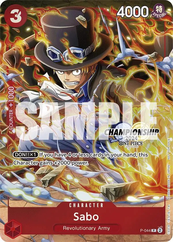 Sabo (CS 2024 Event Pack Finalist) — One Piece Promotion Cards — One Piece Card Game