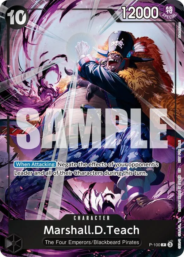 Marshall.D.Teach (P-100) — One Piece Promotion Cards — One Piece Card Game