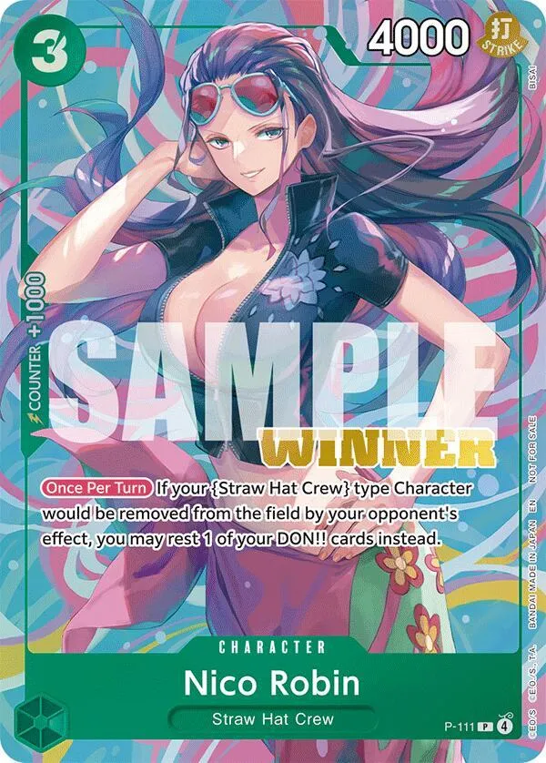 Nico Robin (Heroines Battle Winner Pack) — One Piece Promotion Cards — One Piece Card Game
