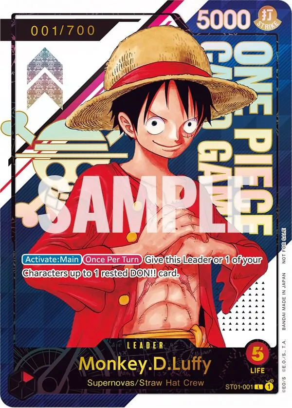 Monkey.D.Luffy - ST01-001 [Serial Number] — One Piece Promotion Cards — One Piece Card Game