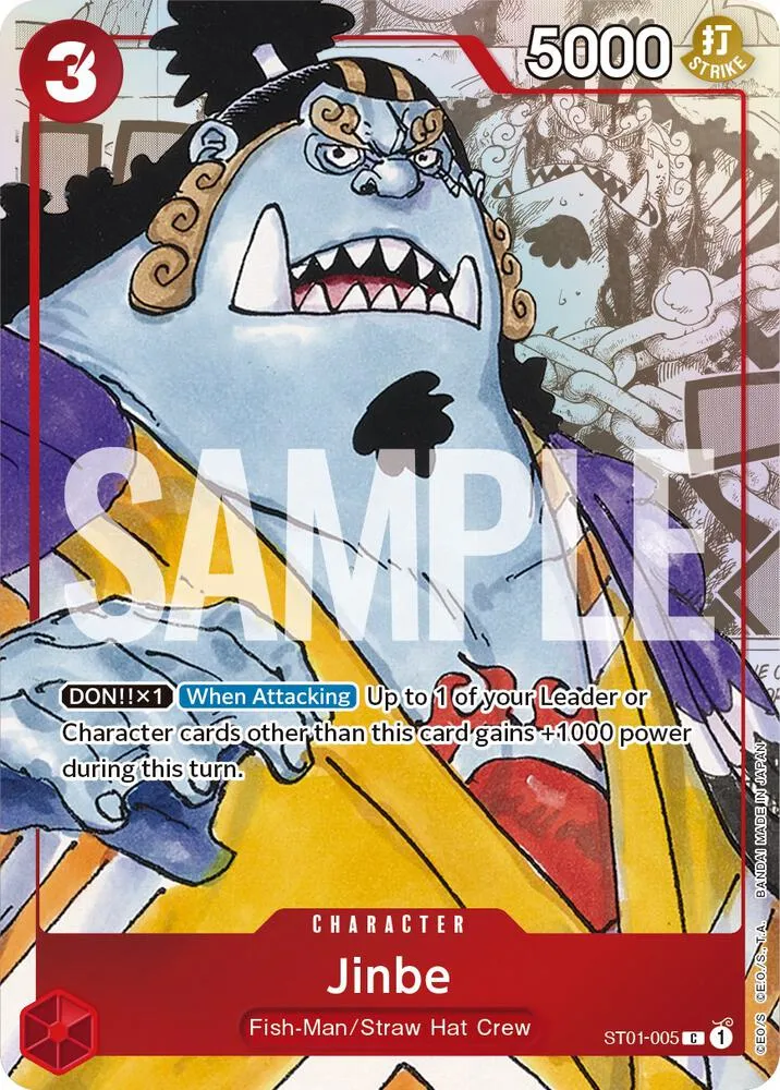 Jinbe - ST01-005 (Alternate Art) from One Piece Promotion Cards - One Piece Card Game