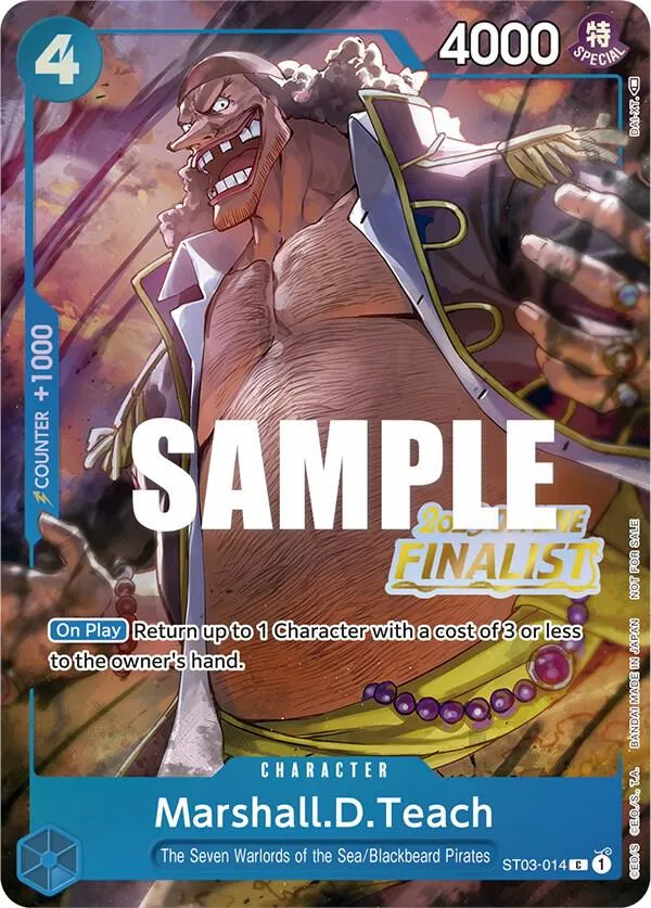 Marshall.D.Teach (Offline Regional 2023) [Finalist] — One Piece Promotion Cards — One Piece Card Game