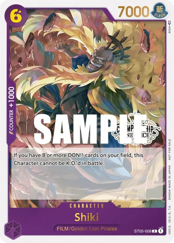 Shiki (Store Championship Participation Pack Vol. 2) — One Piece Promotion Cards — One Piece Card Game