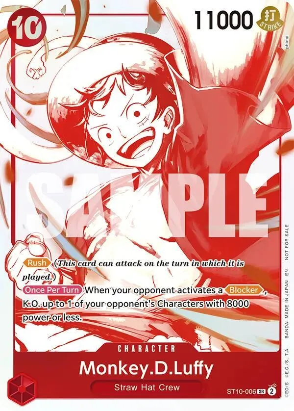 Monkey.D.Luffy - ST10-006 (3rd Anniversary Treasure Campaign Pack) — One Piece Promotion Cards — One Piece Card Game