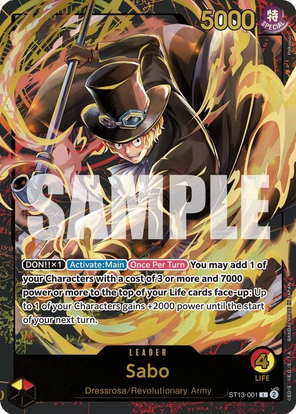 Sabo (Premium Card Collection -Leader Collection-) — One Piece Promotion Cards — One Piece Card Game