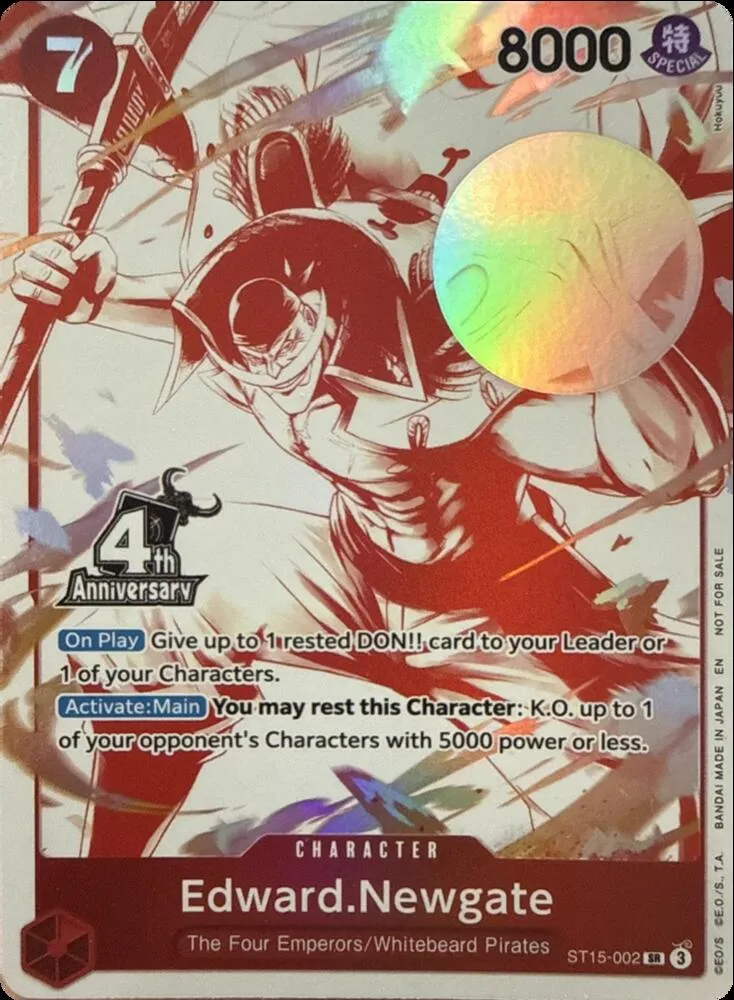 Edward.Newgate (ST15-002) — One Piece Promotion Cards — One Piece Card Game