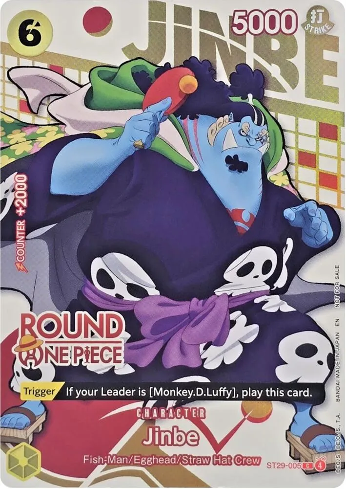 Jinbe (Round 1 Promo) — One Piece Promotion Cards — One Piece Card Game