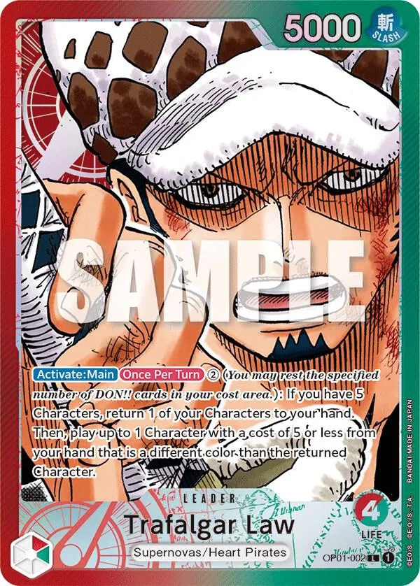 Trafalgar Law (002) (Parallel) — Romance Dawn — One Piece Card Game
