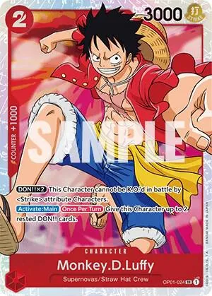 Monkey.D.Luffy (024) — Romance Dawn — One Piece Card Game
