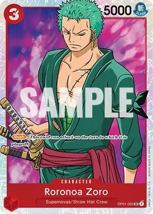 Roronoa Zoro (025) — Romance Dawn — One Piece Card Game