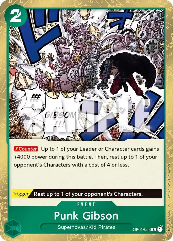 Punk Gibson — Romance Dawn — One Piece Card Game
