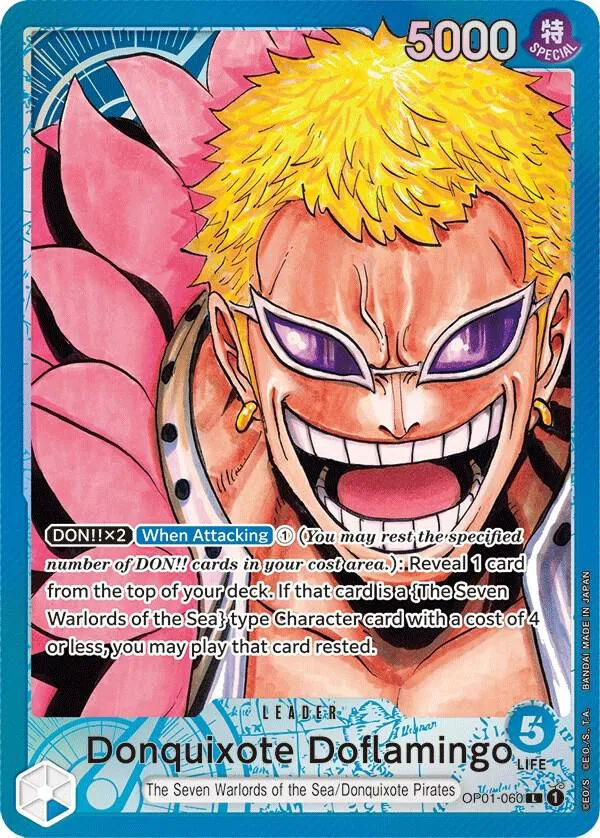 Donquixote Doflamingo (060) (Parallel) — Romance Dawn — One Piece Card Game