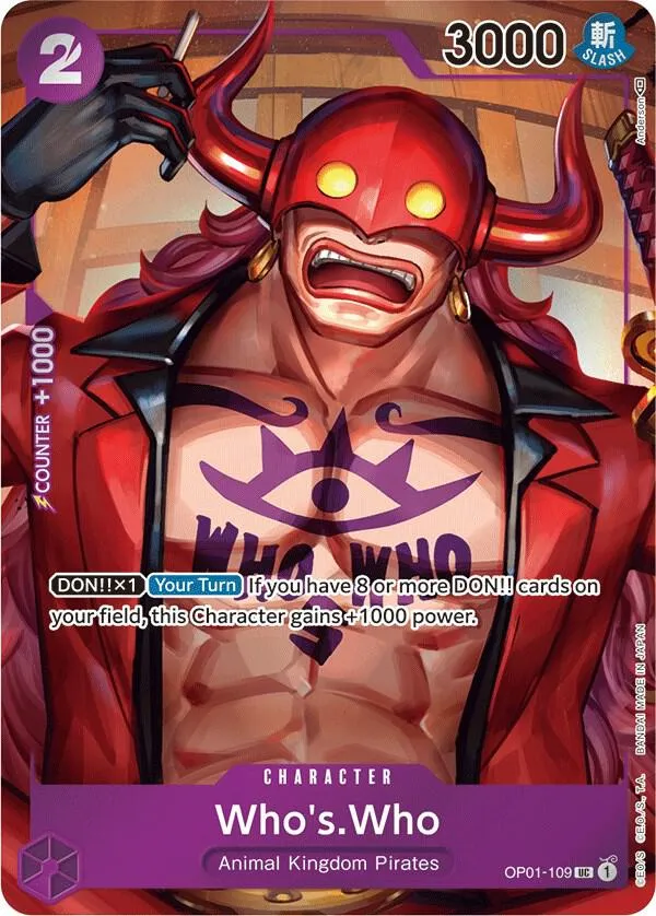 Who's.Who (Box Topper) — Romance Dawn — One Piece Card Game