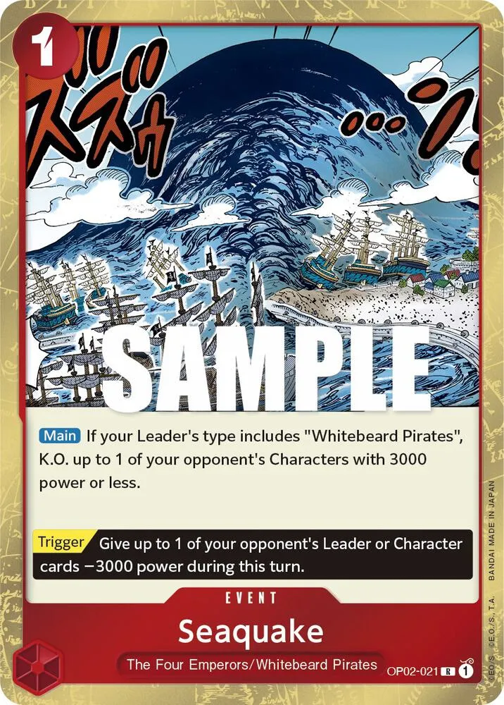 Seaquake — Paramount War — One Piece Card Game