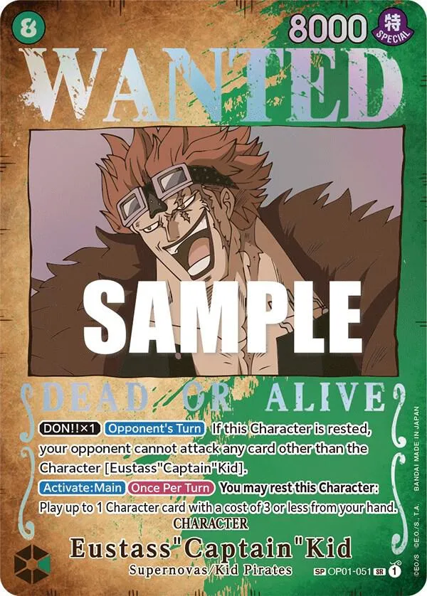 Eustass"Captain"Kid (Wanted Poster) — Pillars of Strength — One Piece Card Game