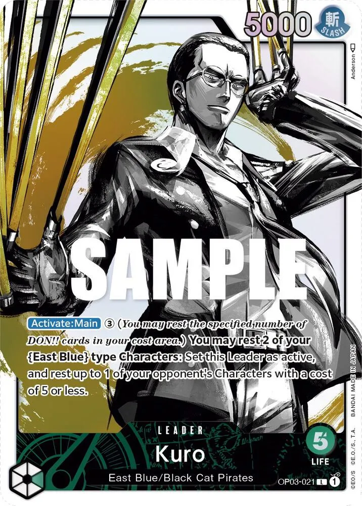 Kuro (Alternate Art) — Pillars of Strength — One Piece Card Game