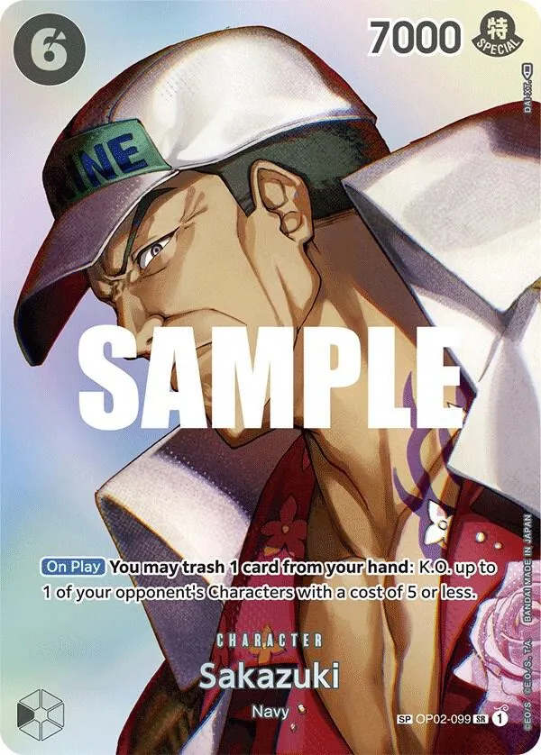 Sakazuki (SP) — Kingdoms of Intrigue — One Piece Card Game