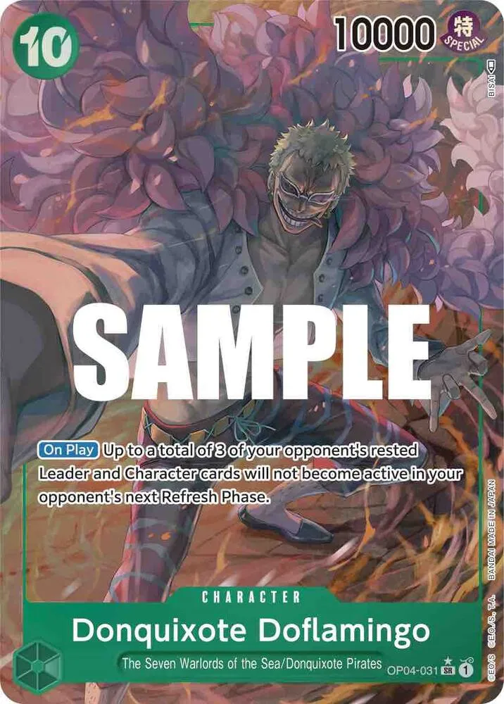 Donquixote Doflamingo (OP04-031) — Kingdoms of Intrigue — One Piece Card Game