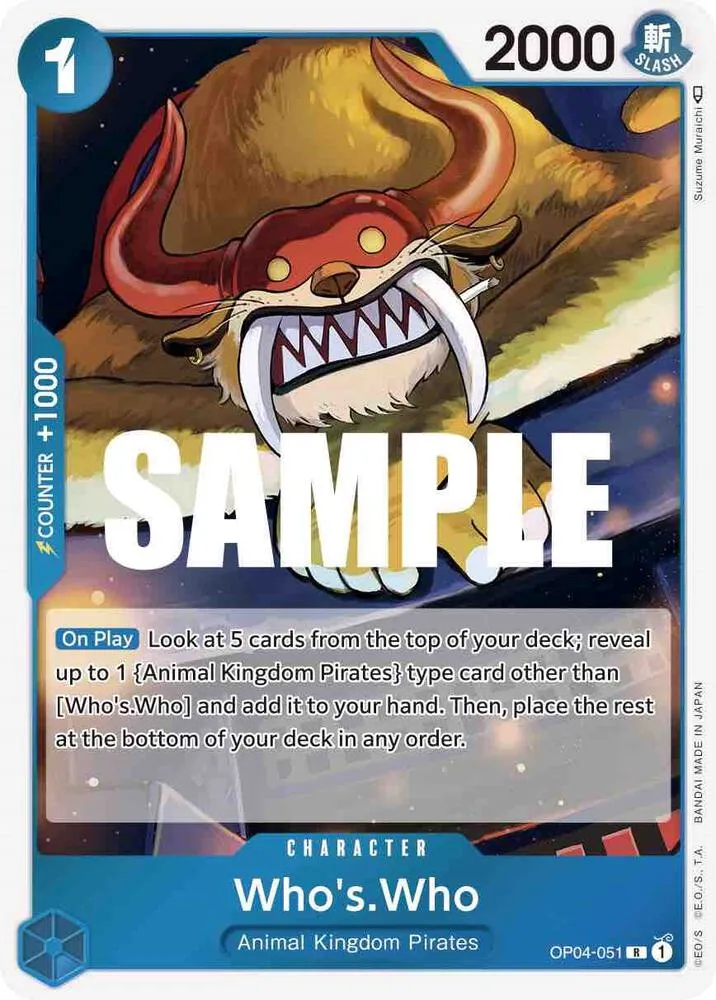 Who's.Who — Kingdoms of Intrigue — One Piece Card Game