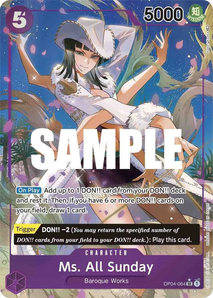 Ms. All Sunday (Alternate Art) — Kingdoms of Intrigue — One Piece Card Game