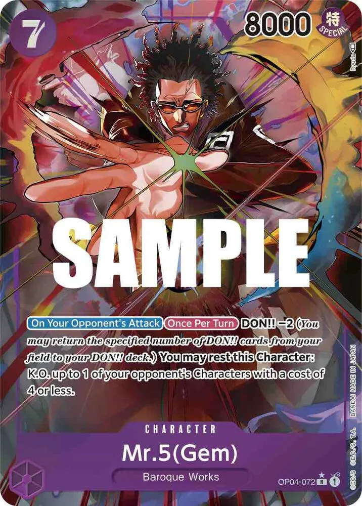 Mr.5 (Gem) (Alternate Art) — Kingdoms of Intrigue — One Piece Card Game