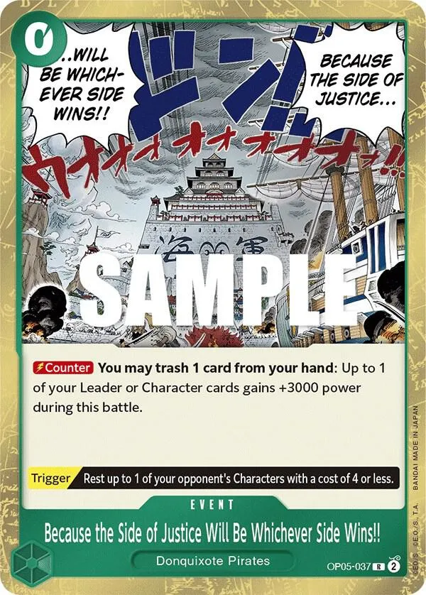 Because the Side of Justice Will Be Whichever Side Wins!! — Awakening of the New Era — One Piece Card Game