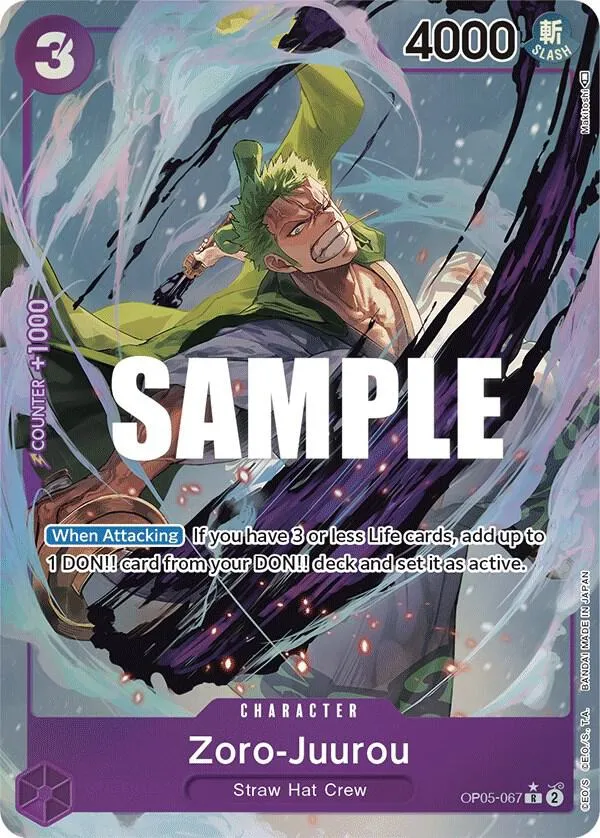 Zoro-Juurou (Alternate Art) — Awakening of the New Era — One Piece Card Game